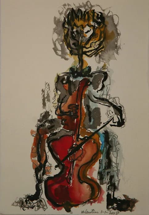 Cuerda, pintura de Valentín Pedrosa (2008)