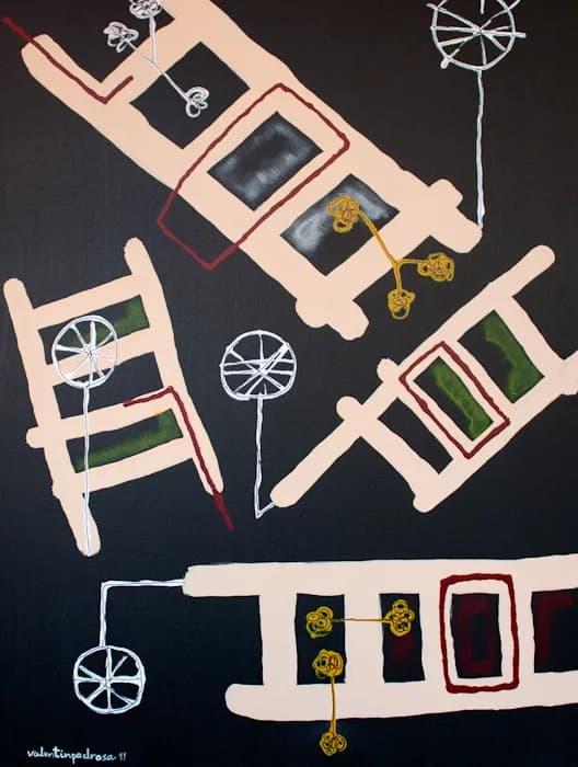 Parallel Paths, pintura de Valentín Pedrosa (2011)