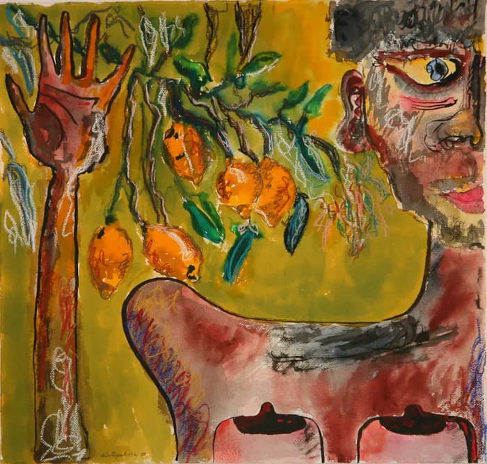 Pecado original, pintura de Valentín Pedrosa (2009)