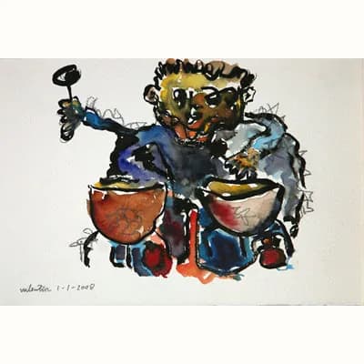 Percusión, pintura de Valentín Pedrosa (2008)