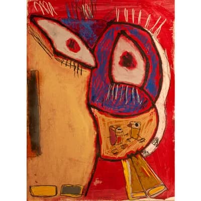 Red Pregnancy, pintura de Valentín Pedrosa (2011)