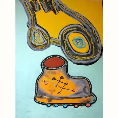 The eyes don't touch the shoe, pintura de Valentín Pedrosa (2011)