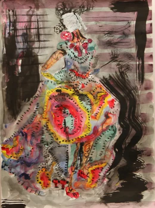 Zarabanda de Colores, pintura de Valentín Pedrosa (2009)