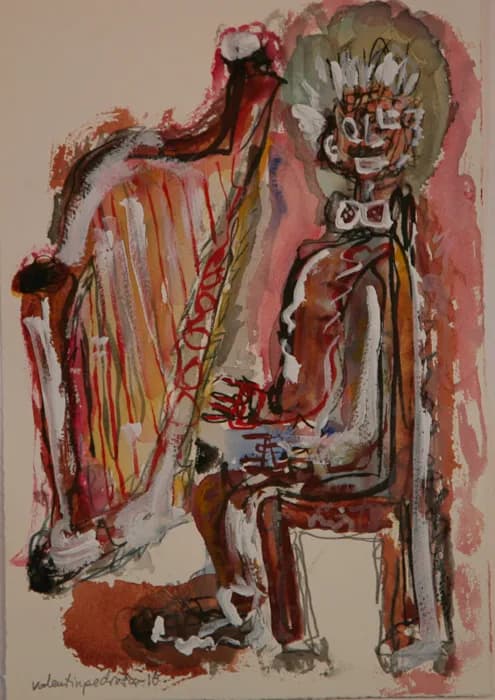afternoon harp, pintura de Valentín Pedrosa (2010)