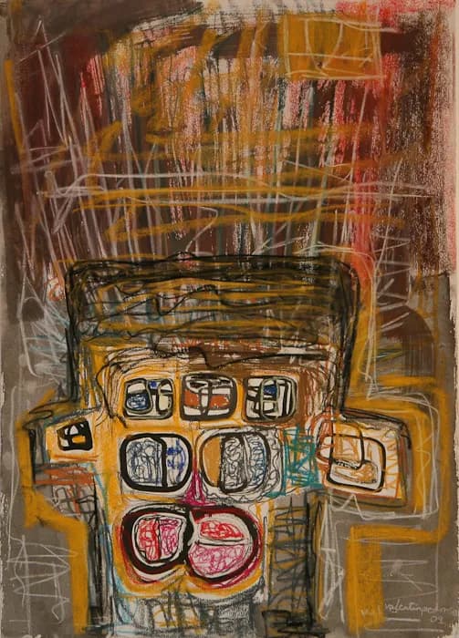 Box music two, pintura de Valentín Pedrosa (2009)