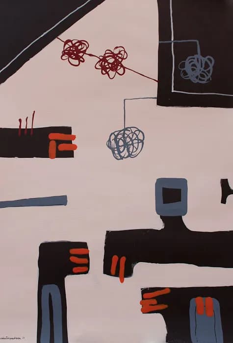 Loops of the Time, pintura de Valentín Pedrosa (2011)